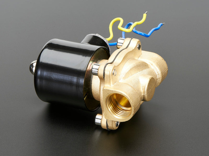 Brass Liquid Solenoid Valve - 12V - 1/2 NPS