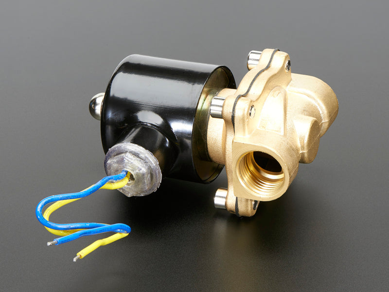 Brass Liquid Solenoid Valve - 12V - 1/2 NPS