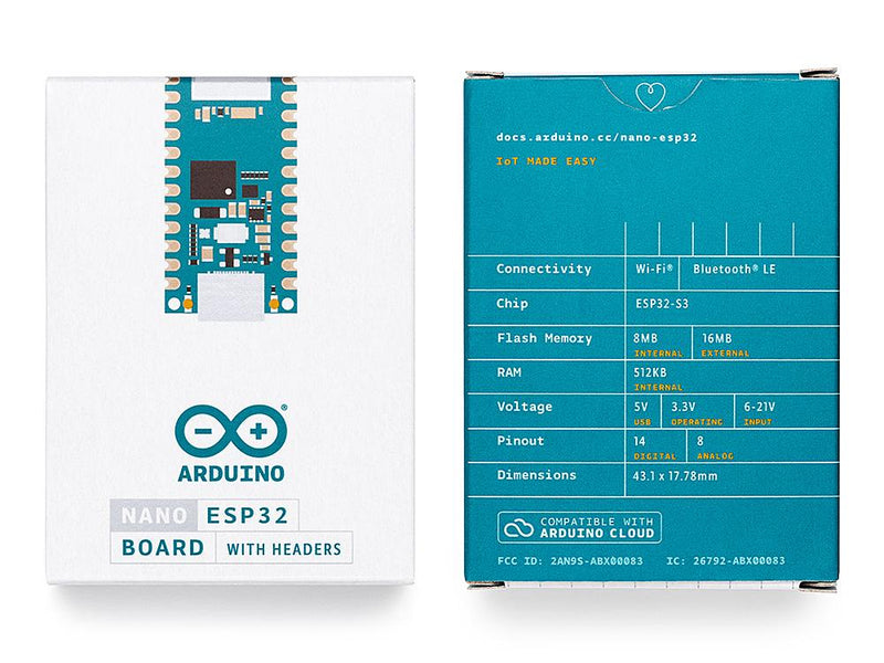 Arduino Nano ESP32 with Headers