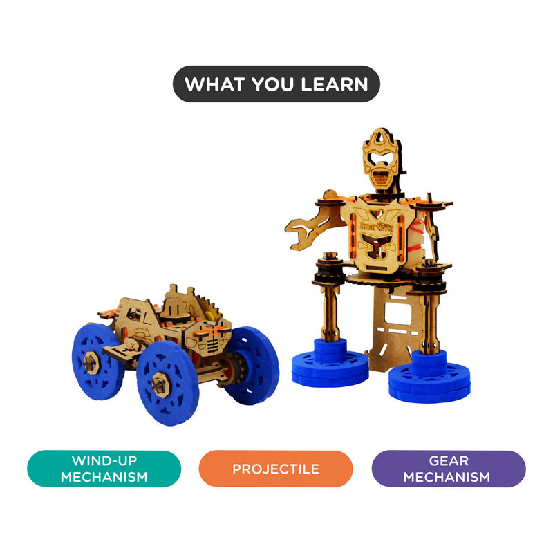 Smartivity STEMFormer (Windup car+Robot) - Buy - Pakronics®- STEM Educational kit supplier Australia- coding - robotics