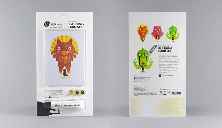 Flashing Card Set Power Animals - Buy - Pakronics®- STEM Educational kit supplier Australia- coding - robotics