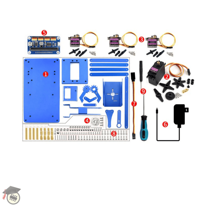 Buy Waveshare 4-DOF Metal Robot Arm Kit for micro:bit, Bluetooth version