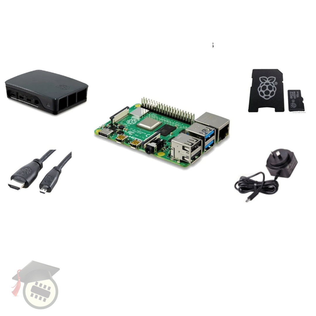 Raspberry Pi 4 Model B 4 GB Starter Kit - Black