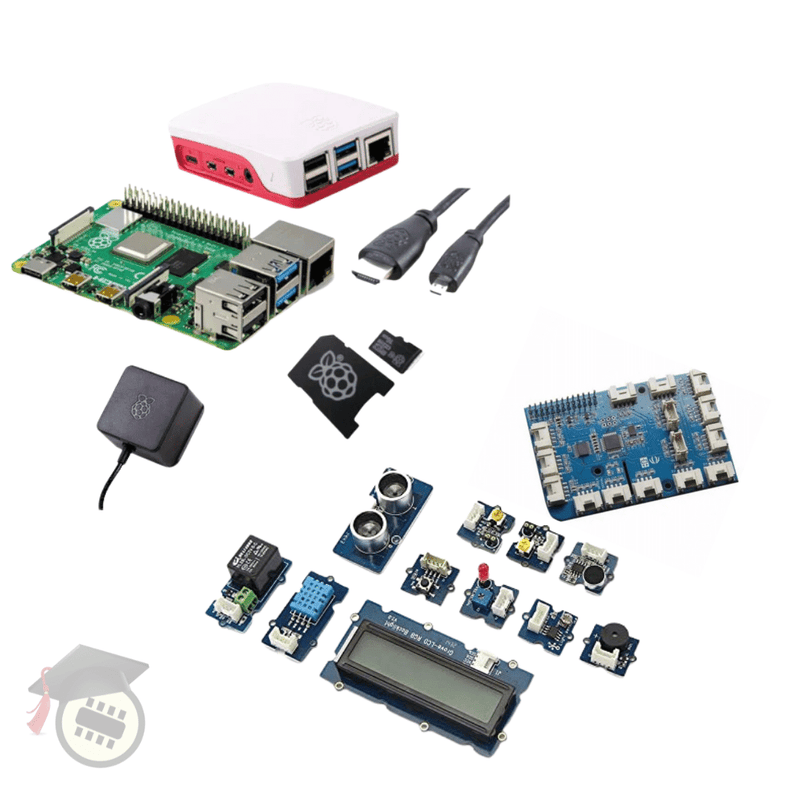 Buy Raspberry Pi 4 Model B Starter Kit with Grove Pi+ (CE Cerified) - Black