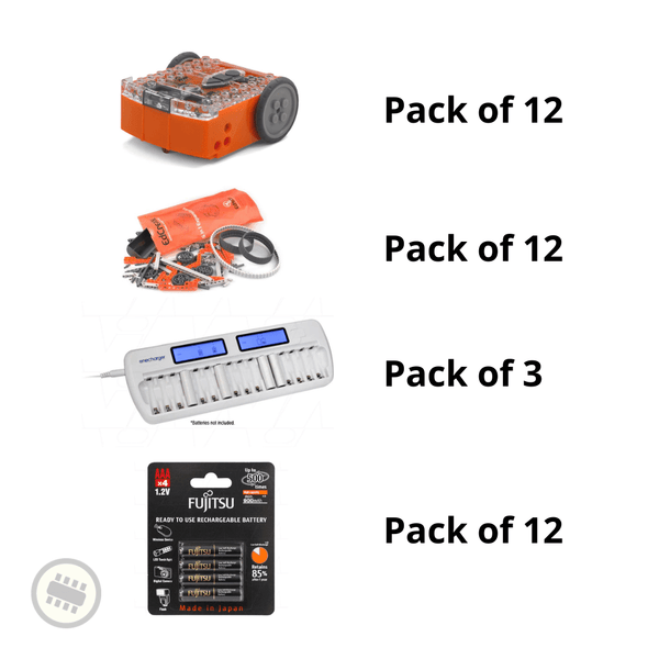 Buy Edison robot V2.0 - 12 Pcs Class Set with EdCreate and Rechargeable batteries