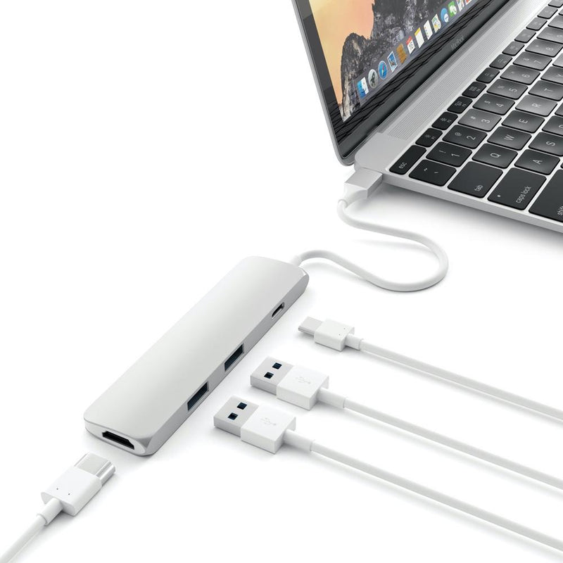Satechi USB-C Slim Multi-Port Adapter - Silver - Buy - Pakronics®- STEM Educational kit supplier Australia- coding - robotics