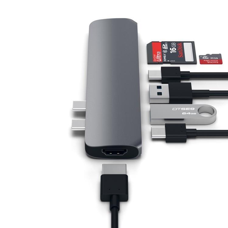 Satechi USB-C Pro Hub w/ 4K HDMI & Thunderbolt 3 - Silver - Buy - Pakronics®- STEM Educational kit supplier Australia- coding - robotics