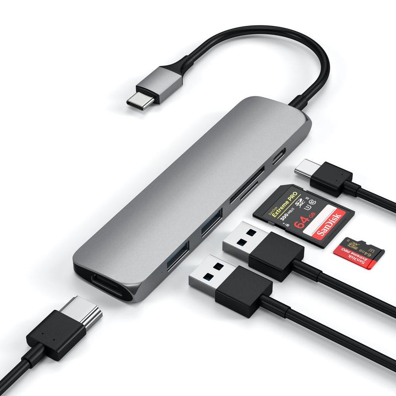 Satechi Slim USB-C MultiPort Adapter Version 2 - Space Grey - Buy - Pakronics®- STEM Educational kit supplier Australia- coding - robotics