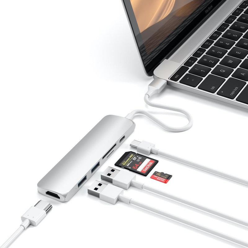 Satechi Slim USB-C MultiPort Adapter Version 2 - Space Grey - Buy - Pakronics®- STEM Educational kit supplier Australia- coding - robotics