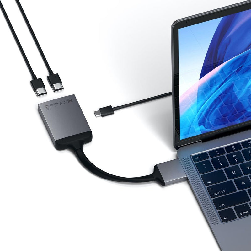 Satechi USB-C Dual HDMI Adaptor - Silver - Buy - Pakronics®- STEM Educational kit supplier Australia- coding - robotics