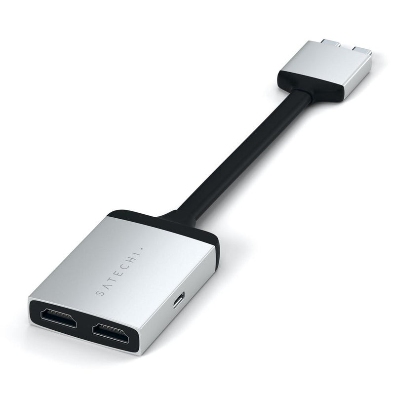 Satechi USB-C Dual HDMI Adaptor - Silver - Buy - Pakronics®- STEM Educational kit supplier Australia- coding - robotics