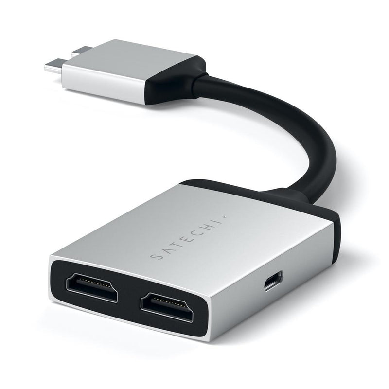 Satechi USB-C Dual HDMI Adaptor - Silver - Buy - Pakronics®- STEM Educational kit supplier Australia- coding - robotics