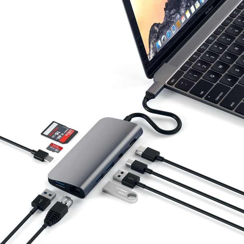 Satechi USB-C Multimedia Adapter 4K Ethernet Mini DisplayPort - Space Grey - Buy - Pakronics®- STEM Educational kit supplier Australia- coding - robotics