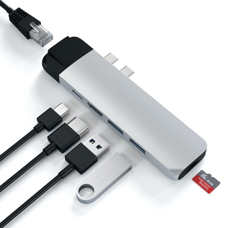Satechi USB-C Pro Hub w/ Ethernet & 4K HDMI - Silver - Buy - Pakronics®- STEM Educational kit supplier Australia- coding - robotics