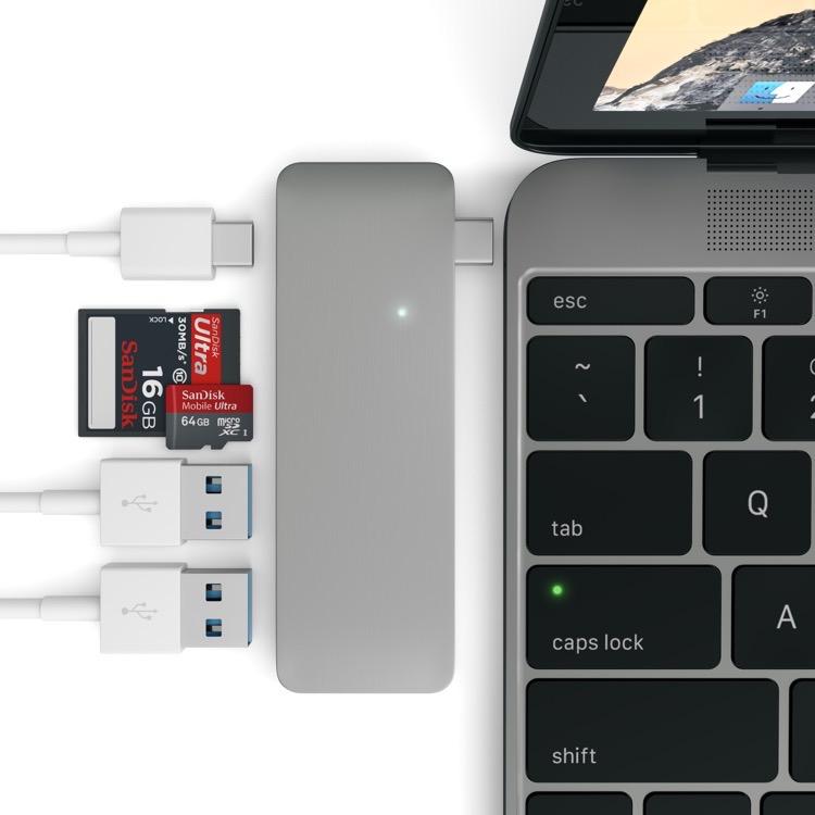 Satechi USB-C USB Pass Through Hub - Space Grey - Buy - Pakronics®- STEM Educational kit supplier Australia- coding - robotics