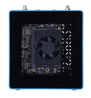 Jetson SUB Mini PC V2 - Blue with Jetson Xavier NX module, Aluminum case with cooling fan, 128GB SSD, WiFi, Antennas and pre-installed JetPack System