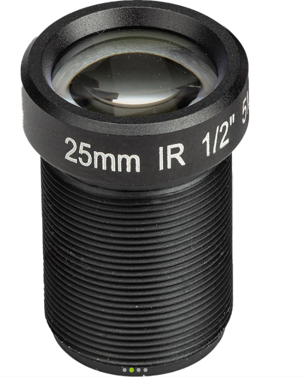 Products 5MP, 25mm lens for Raspberry Pi Camera Sensor - M12-mount, 5 million pixel, 25mm focal length