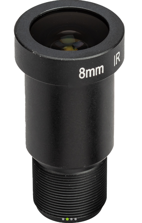12MP, 8mm lens for Raspberry Pi Camera Sensor - M12-mount, 12 million pixel, 8mm focal length