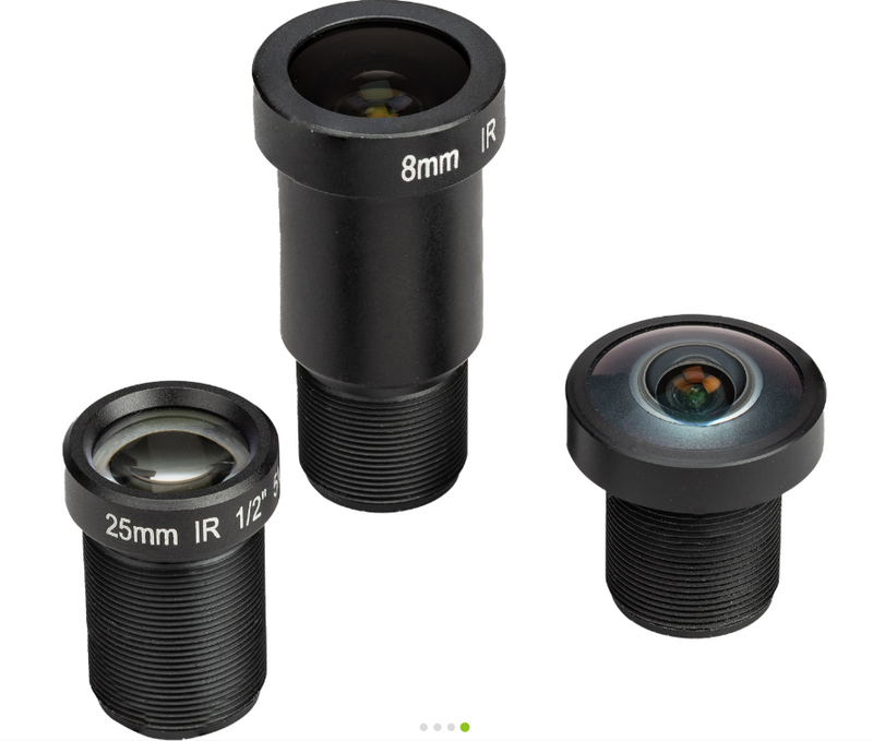 12MP, 8mm lens for Raspberry Pi Camera Sensor - M12-mount, 12 million pixel, 8mm focal length