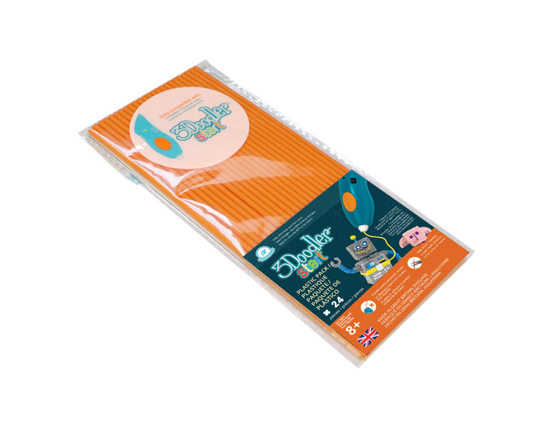 3Doodler Start Eco-Plastic-Tangerine Tang - Buy - Pakronics®- STEM Educational kit supplier Australia- coding - robotics