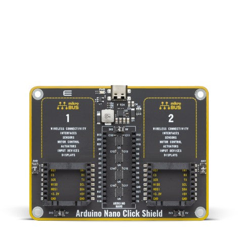 Shop Click Boards Click Shields Arduino Nano Click Shield Front