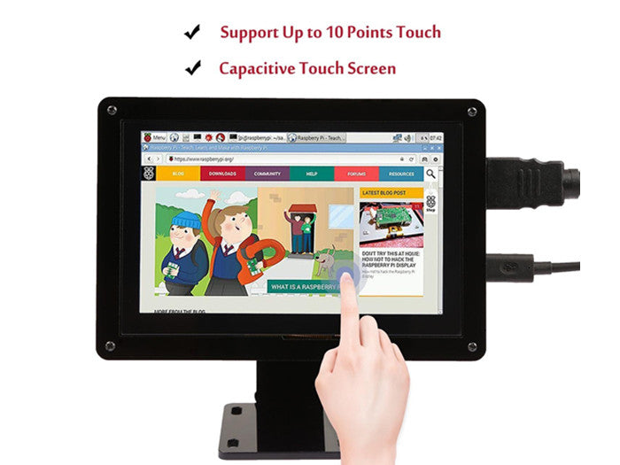 5 inch Capacitive touch screen & Acrylic Case Kit - Buy - Pakronics®- STEM Educational kit supplier Australia- coding - robotics