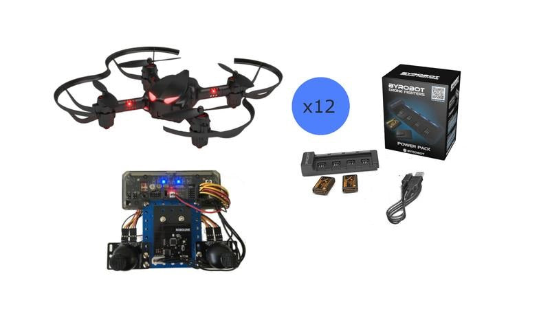 Class Set CoDrone Pro Bundle with Power Pack and Batteries - 12Pcs Drone and extra batteries