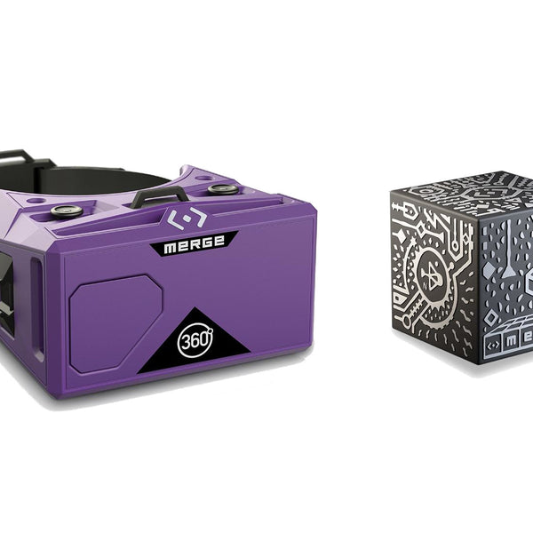 merge vr goggles Buy Merge VR Mobile AR/VR Headset & Holographic Cube Bundle (Pulsar Purple PAKR-K1151 Pakronics Bundle