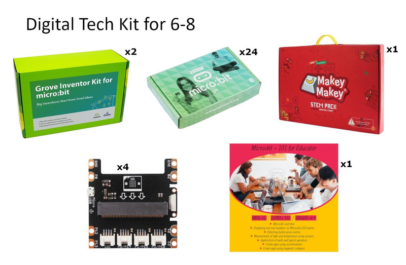 Digital Tech Kit for 6-8 grades - Buy - Pakronics®- STEM Educational kit supplier Australia- coding - robotics