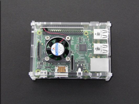 Raspberry Pi B+ acrylic Acrylic Enclosure w/ CPU Fan - Buy - Pakronics®- STEM Educational kit supplier Australia- coding - robotics