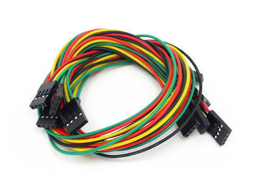 Breadboard 4 pin Female-female jumper wire - 300mm (5 PCs pack) - Buy - Pakronics®- STEM Educational kit supplier Australia- coding - robotics