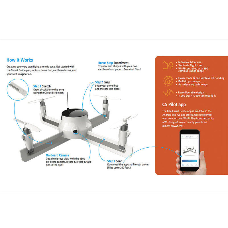 Circuit Scribe Drone Builder Classroom Kit with Free Storage Kit - Buy - Pakronics®- STEM Educational kit supplier Australia- coding - robotics