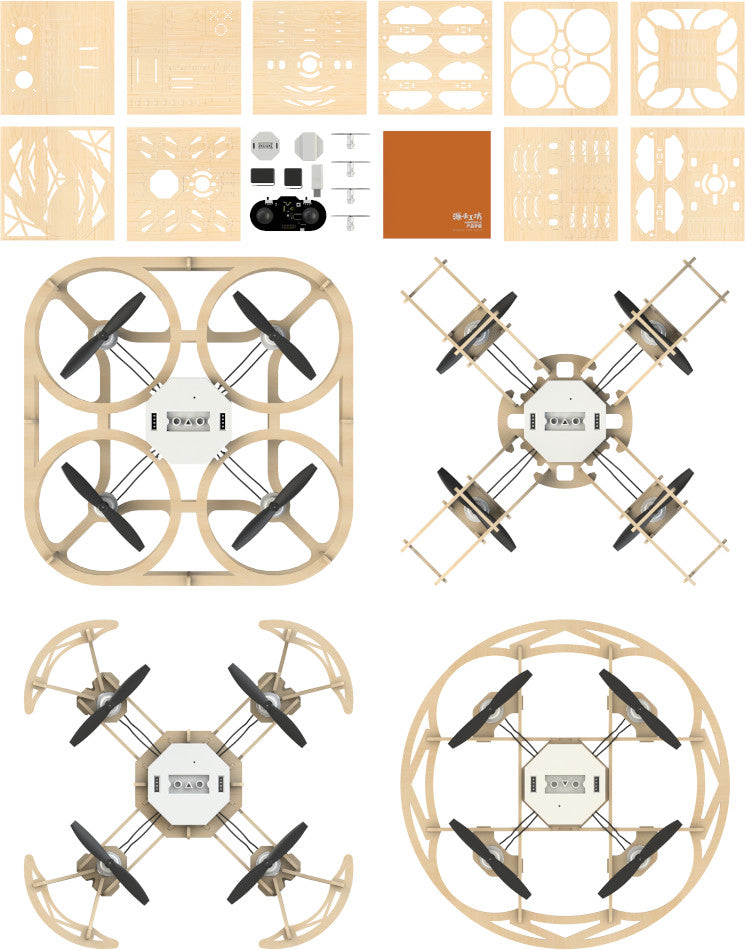 Airwood 4 in 1 Drone Kit with Camera and Program module and 3x Battery - Buy - Pakronics®- STEM Educational kit supplier Australia- coding - robotics