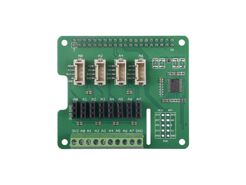 8-Channel 12-Bit ADC for Raspberry Pi (STM32F030) - Buy - Pakronics®- STEM Educational kit supplier Australia- coding - robotics