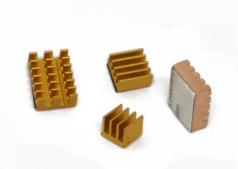 Heat Sink Kit for Raspberry Pi 4B - Gold Aluminum and Copper Blocks - Buy - Pakronics®- STEM Educational kit supplier Australia- coding - robotics