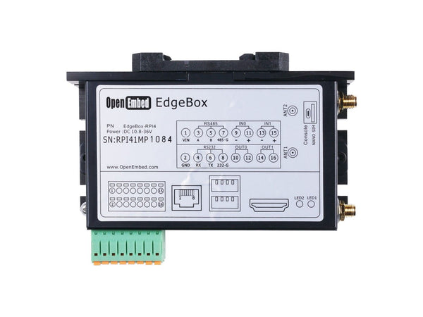 EdgeBox-RPi4 Edge Computing Controller with 1GB RAM and 8GB eMMC
