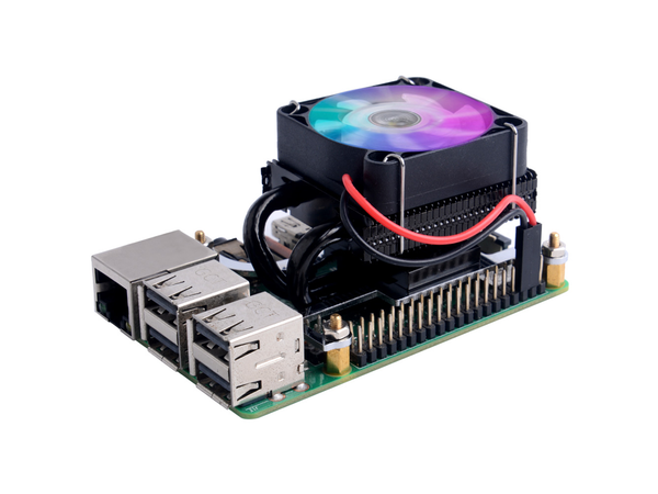 Black Low-Profile ICE Cooling Fan for Raspberry Pi 3B/3B+/4B
