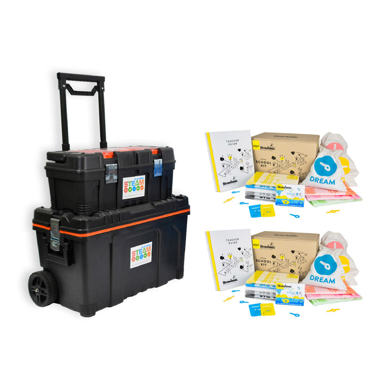 2 x Strawbees STEAM School Kit with Free Storage Kit - Buy - Pakronics®- STEM Educational kit supplier Australia- coding - robotics