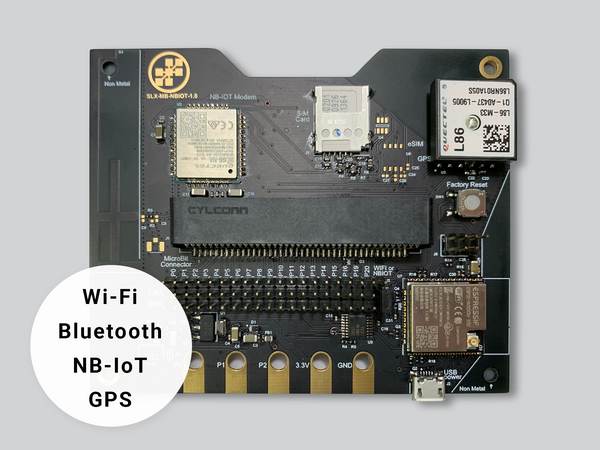 Wappsto:bit NB+ IoT shield for Micro:bit (BLE, WiFi, NB-IoT, GPS)