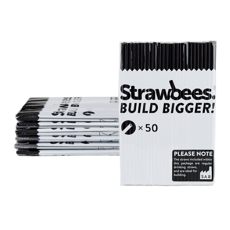 Strawbees Straws 50pk - Black - Buy - Pakronics®- STEM Educational kit supplier Australia- coding - robotics
