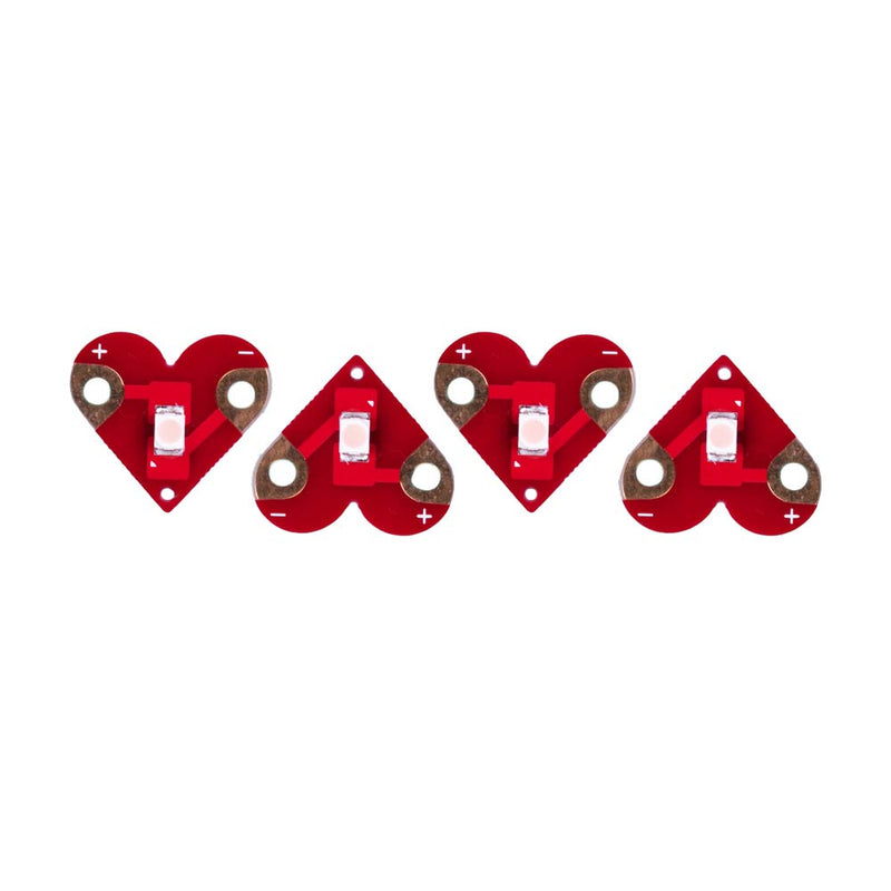 Teknikio Components - Heart LED Lights (4 pack) - Buy - Pakronics®- STEM Educational kit supplier Australia- coding - robotics